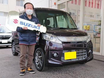 富津市にお住いのK様にスペーシアカスタムをご納車いたしました。